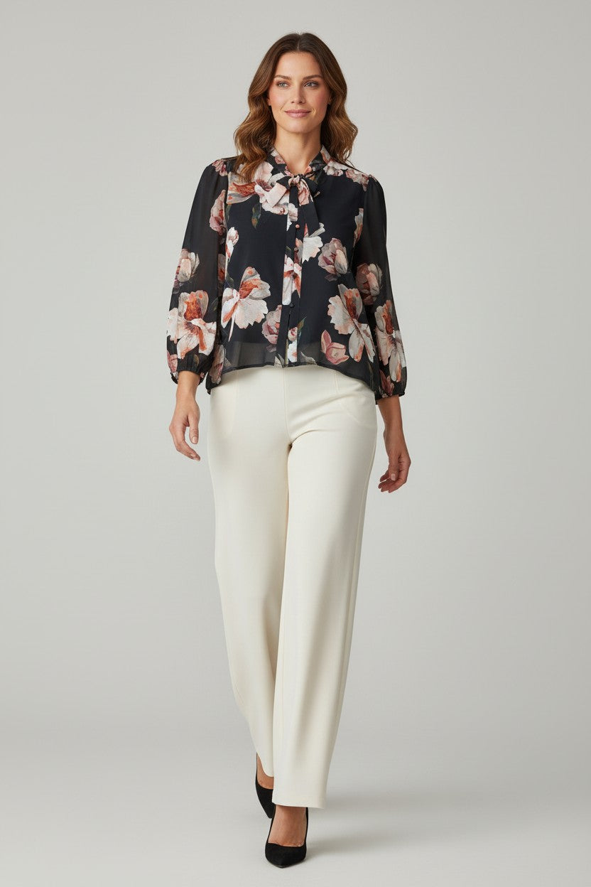 OPM Wren Pussy Bow Top