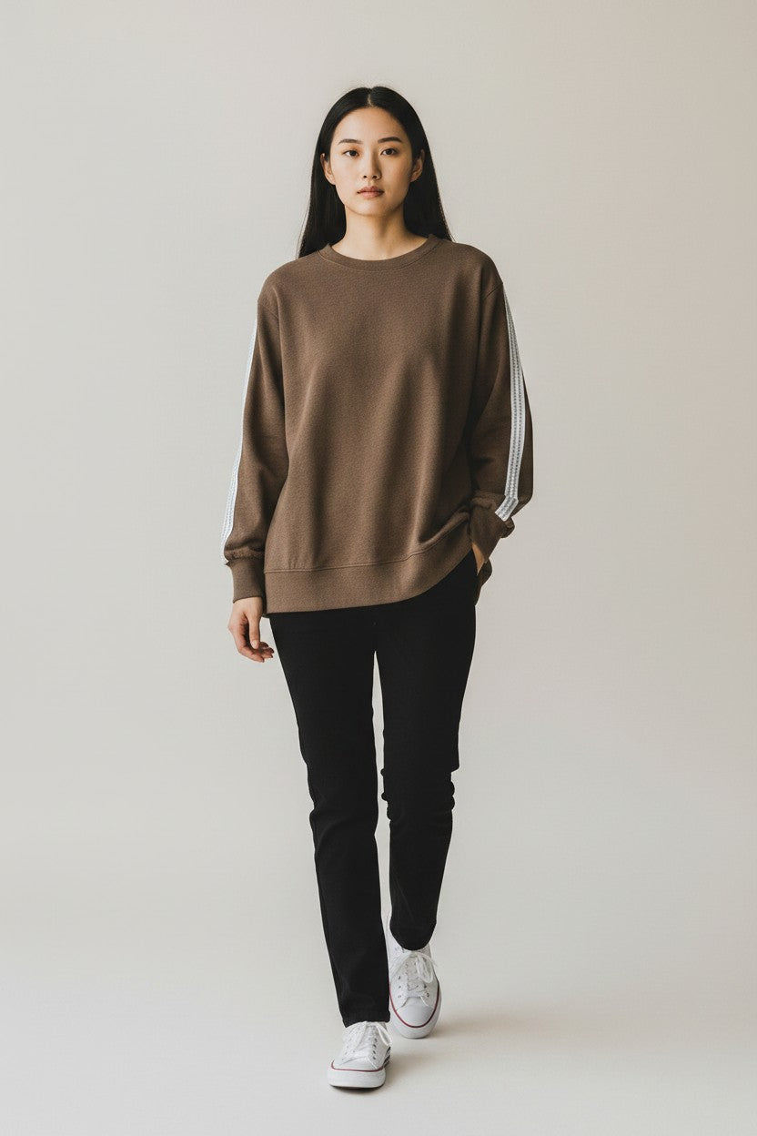 OTW Scoop Hem Tape Detail Top