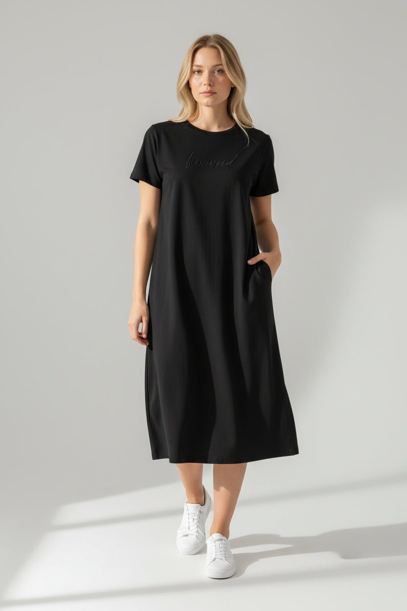 Foxwood Signature Embroidery Tee Dress