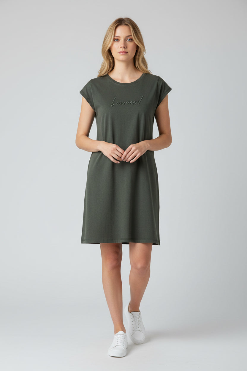 Foxwood Signature Embroidery Tee Dress