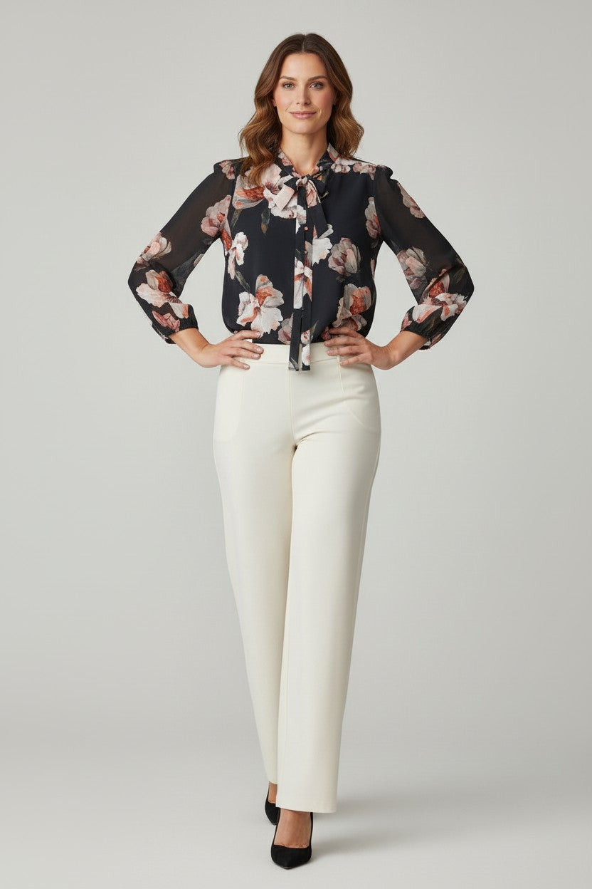 OPM Wren Pussy Bow Top