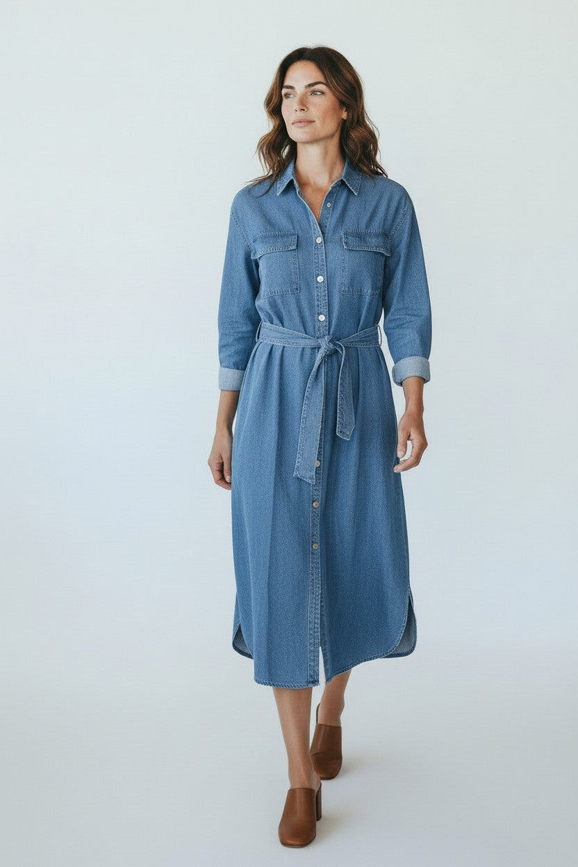 Haven Denver Denim Shirt Dress