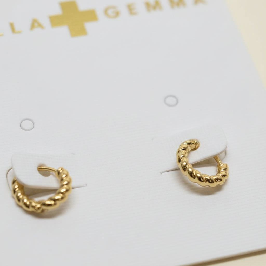 Stella + Gemma Hoop Spiral Earring
