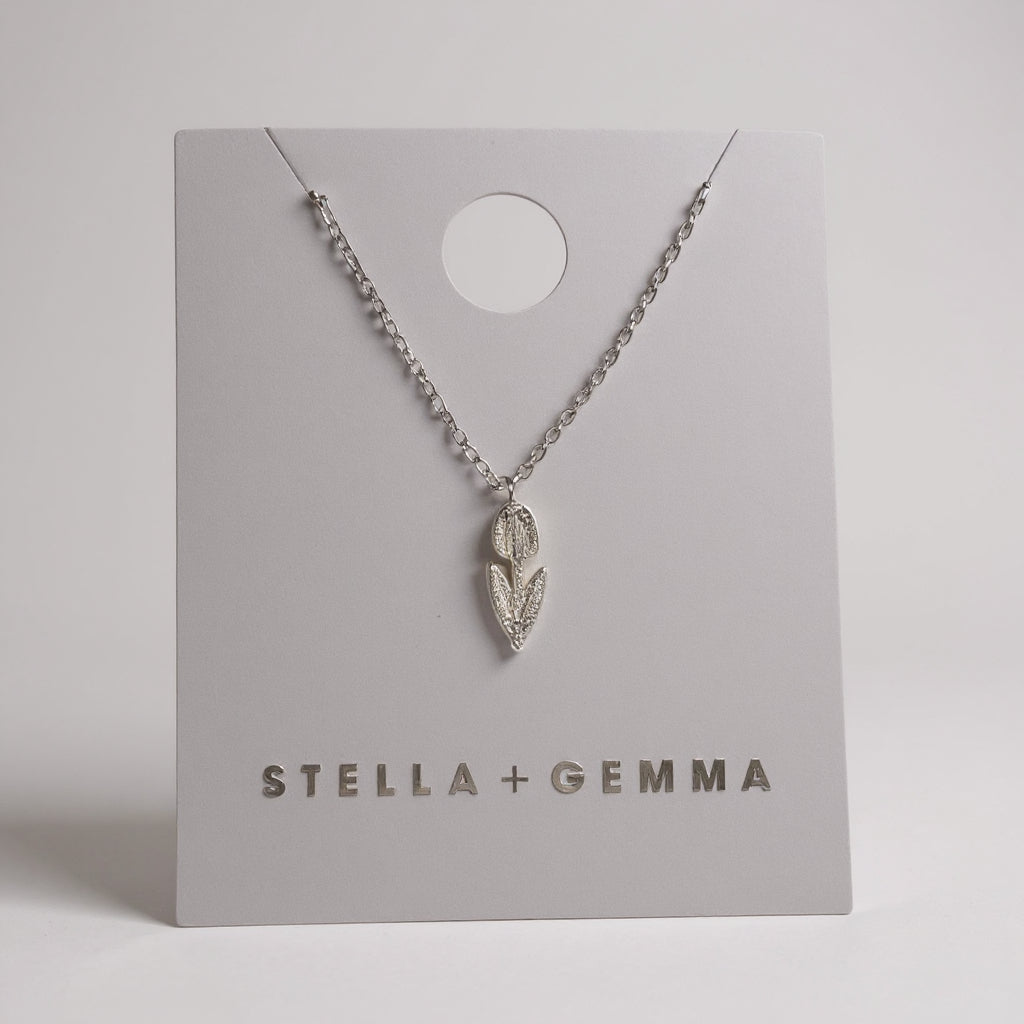 Stella + Gemma Silver Tulip Necklace