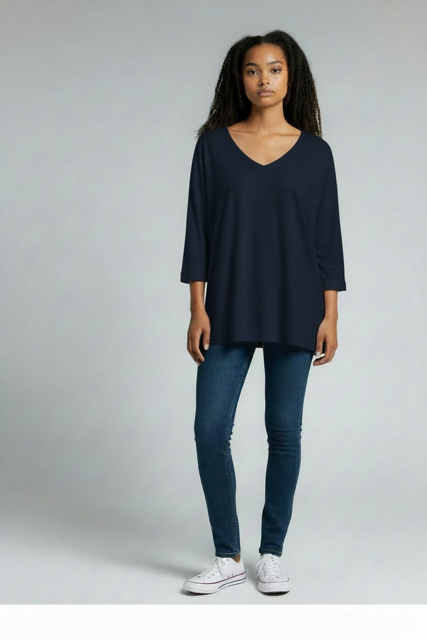 OTW V-Neck 3/4 Sleeve Top