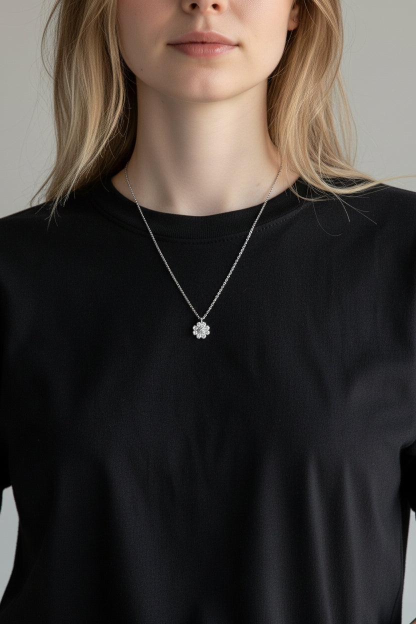 Stella + Gemma Daisy Crystal Center Necklace