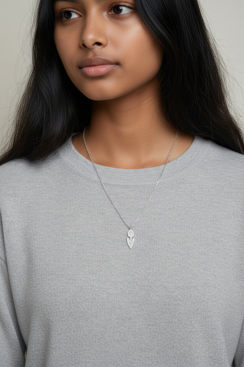 Stella + Gemma Silver Tulip Necklace