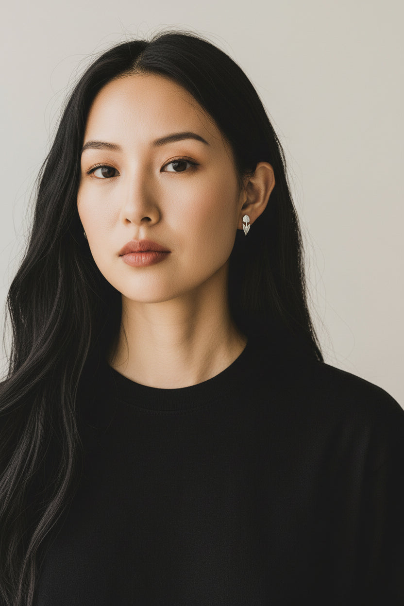 Stella + Gemma Silver Tulip Earring