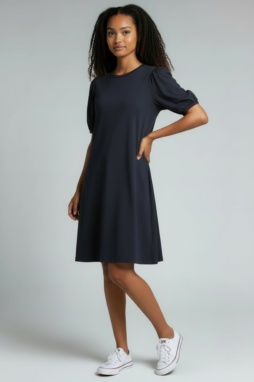 OTW Puff Sleeve A-line Dress