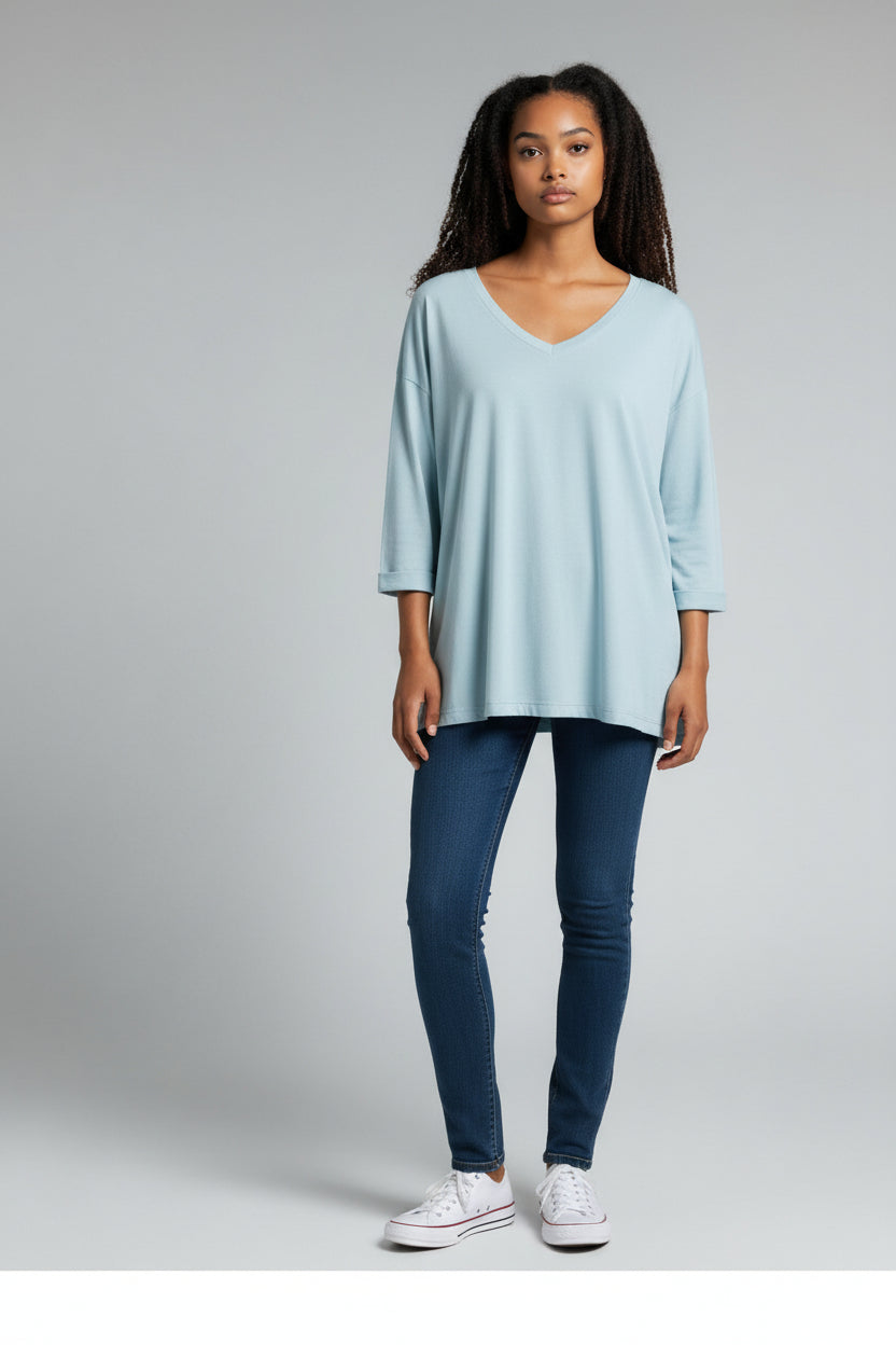 OTW V-Neck 3/4 Sleeve Top