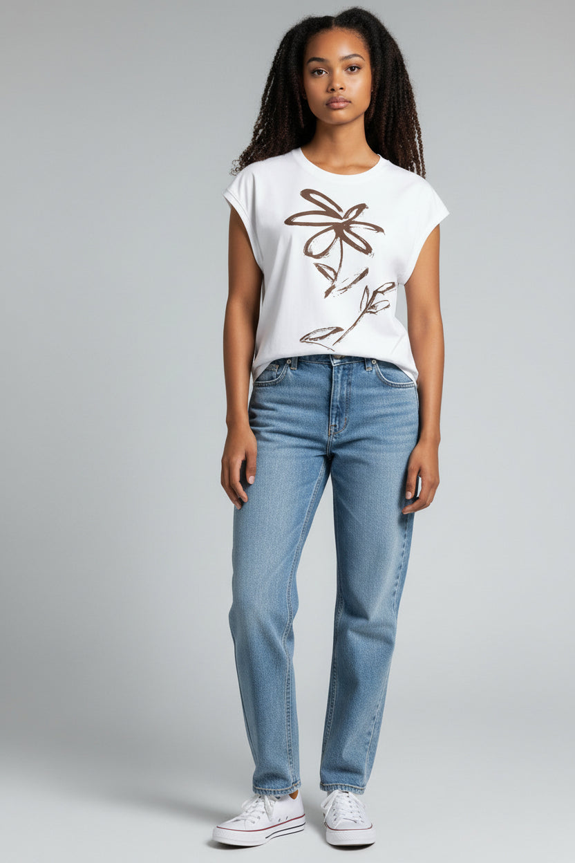 OTW Half Collar Shell Tee